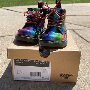 Dr. Martens toddler 1460 ombré glitter boots